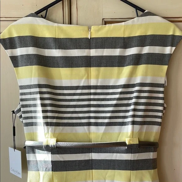 Calvin Klein Yellow and Gray Midi Dress - Picture 7 of 7